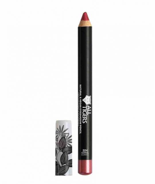 ALL TIGERS Eyeshadow Pencil CORAL 324 pink eyeliner vegan