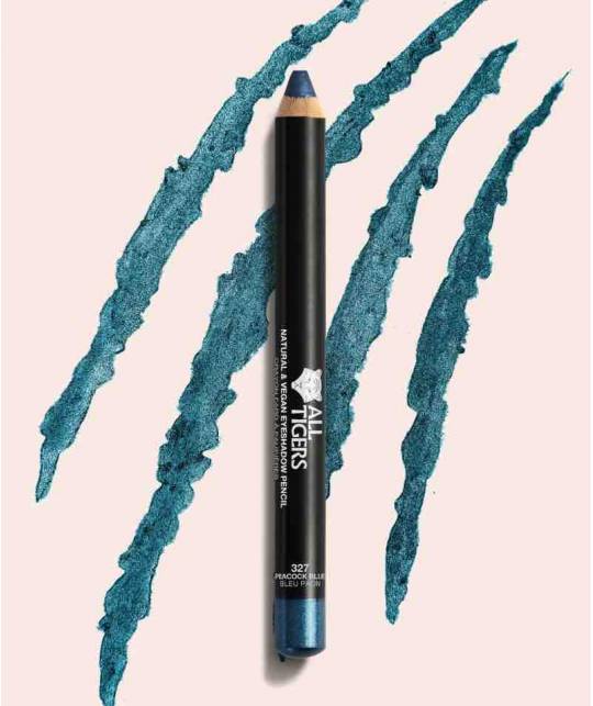 ALL TIGERS Eyeshadow Pencil PEACOCK BLUE 327 natural makeup l'Officina Paris