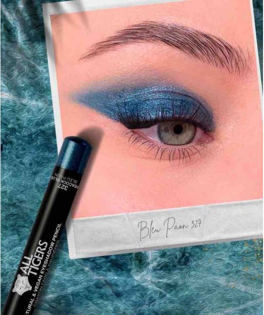 ALL TIGERS Eyeshadow Pencil PEACOCK BLUE 327 natural makeup l'Officina Paris