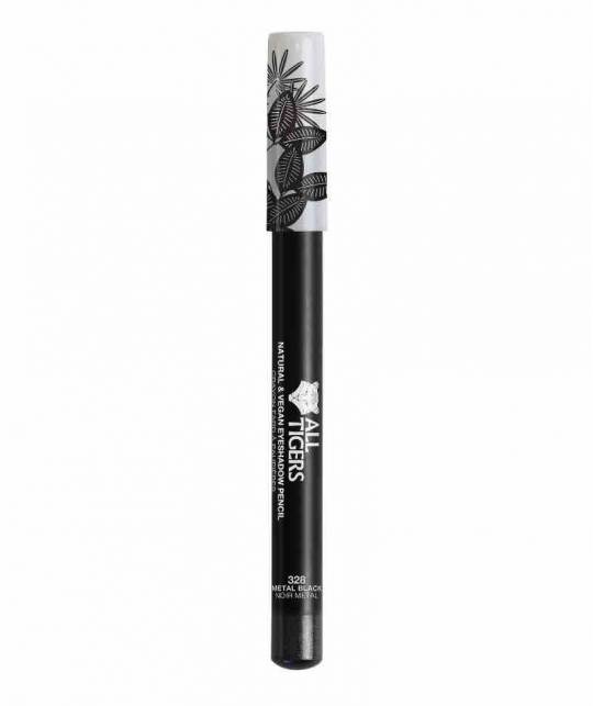 ALL TIGERS Eyeshadow Pencil Lidschatten METALL SCHWARZ 328 Naturkosmetik l'Officina Paris