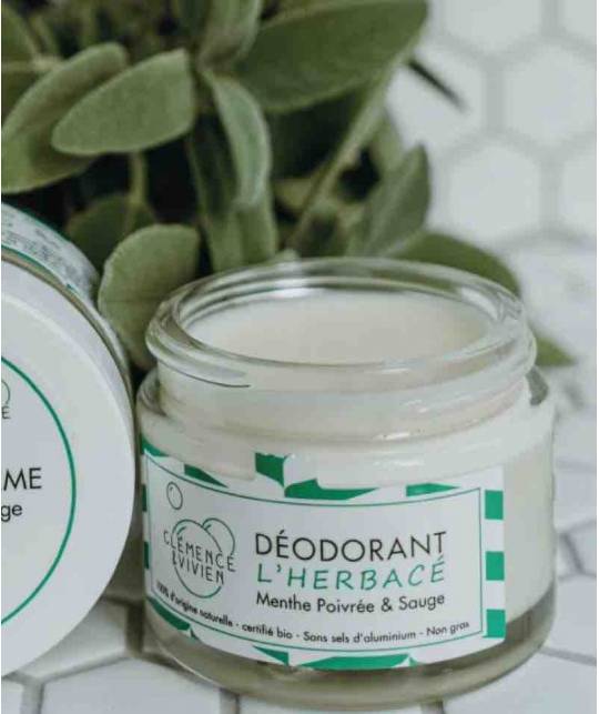 CLÉMENCE & VIVIEN Natural Deodorant Cream herbal organic l'Officina Paris L'Herbacé
