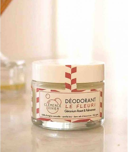 Clémence & Vivien Déodorant Naturel Le Fleuri crème bio l'Officina Paris