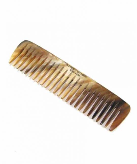 Peigne en corne Abbeyhorn  cheveux et barbe mini finition soignée objet unique fait main