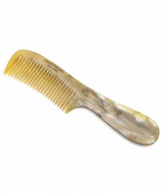 Peigne en corne Abbeyhorn - Démêloir avec manche (19 cm) cheveux long