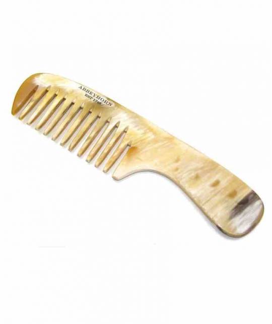 ABBEYHORN Horn Comb wide single tooth with handle (19 cm)