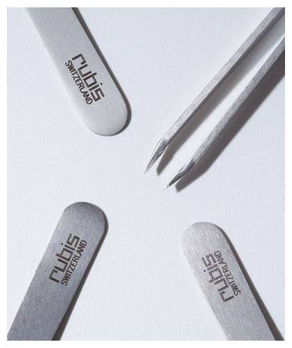 RUBIS Switzerland Tweezers Classic Slanted tips - Steel eyebrows beauty cosmetics design