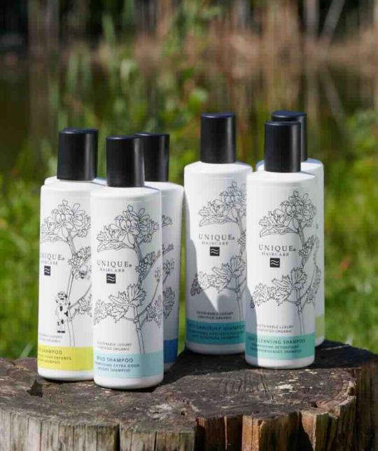 UNIQUE Haircare Mildes Shampoo parfümfrei empfindliche Kopfhaut Ecocert Dänemark Naturkosmetik