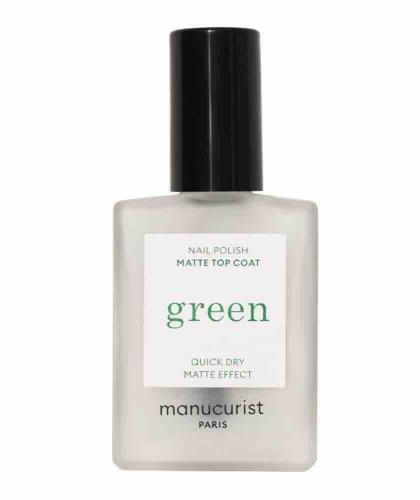 Manucurist Matte Top coat Nail Polish GREEN natural manicure matte finish