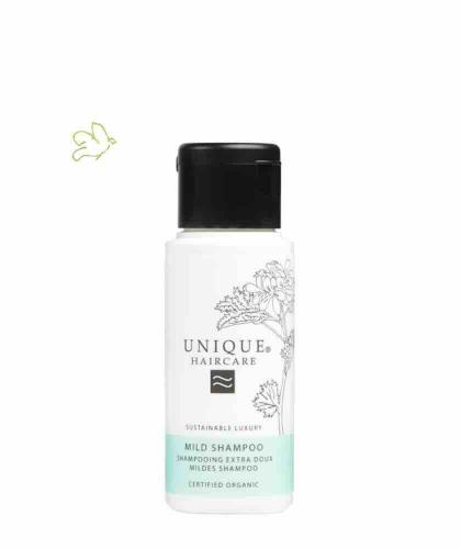 UNIQUE Haircare Mild Shampoo fragrance free 50ml travel size