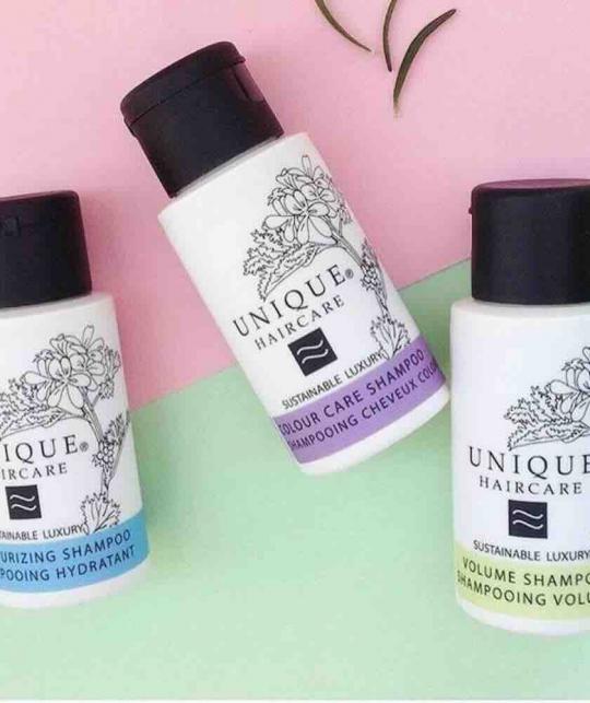 UNIQUE Haircare Colour Care natural Shampoo cornflower mini travel size