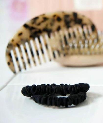 Hair Accessories Hairstyle Silk Scrunchies Black BACHCA Paris