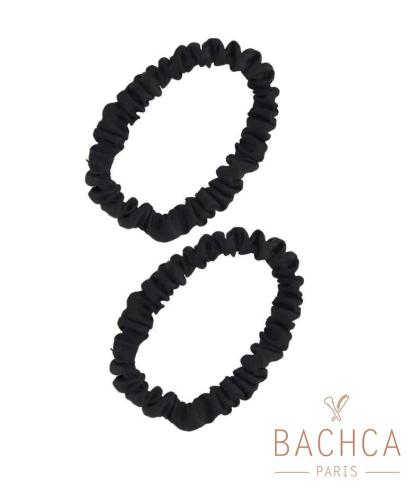 BACHCA Paris Silk Scrunchies Black Hair Accessories Hairstyle