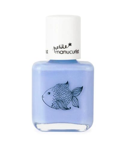 Petite Manucurist Kid Safe Nail Polish shimmery sky blue POMME the Fish
