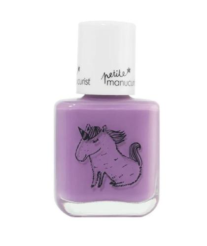 Kids Nail Polish Petite Manucurist purple LILY the Unicorn non-toxic colors