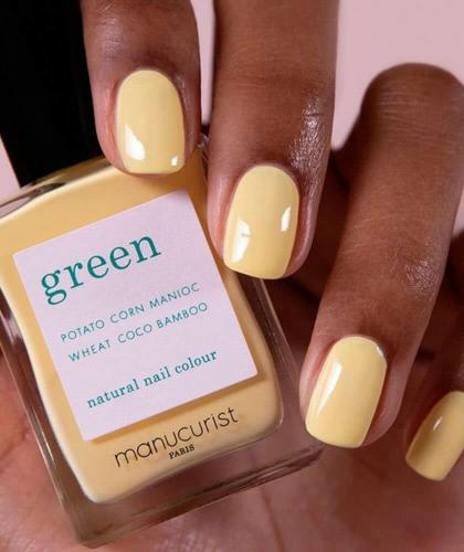 Manucurist Nail Polish Mimosa yellow GREEN pastel