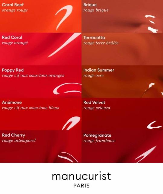 Nagellack Rot Manucurist GREEN Poppy Red Naturkosmetik l'Officina Paris