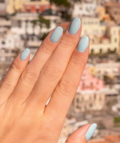 Manucurist Nail Polish GREEN Light Blue pastel natural manicure l'Officina