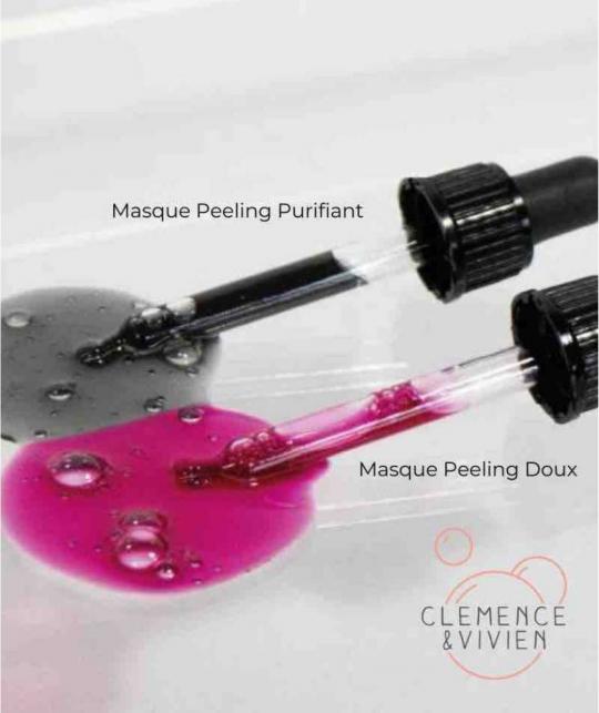 Clémence & Vivien | Purifying Peeling Mask AHA, BHA Charcoal oily skin acne combination