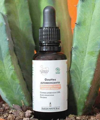 Selbstbräuner Tropfen Naturkosmetik Self Tan Drops Clémence & Vivien Hyaluronsäure