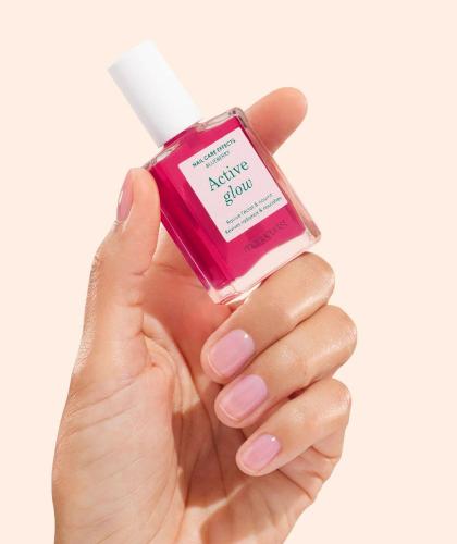Active Glow Manucurist Green nail care polish pink rose healthy glow Blueberry