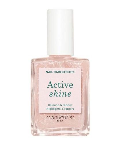 nail care polish Active Shine Manucurist shimmery beige highlighter illuminate repairs clean healthy nails l'Officina Paris