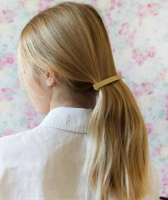 Gold Metal Barrette BACHCHA Paris hair clip hairstyle accessories l'Officina