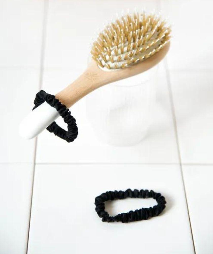 HugeStore 2er-Set Schwamm-Haargummis Mit Haarkamm - Schwarz, Für Voluminöse Frisuren