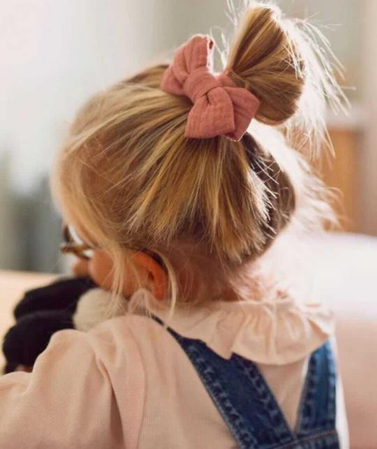 Cotton Elastic Bows Pink Hair Ties BACHCA Paris accessory bun ponytail l'Officina