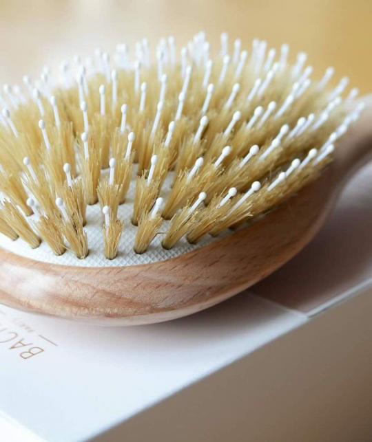 Detangling Hair Brush Boar & Nylon Bristles natural wood BACHCA Paris l'Officina