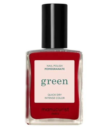 red Nail Polish GREEN Manucurist Pomegranate raspberry l'Officina Paris
