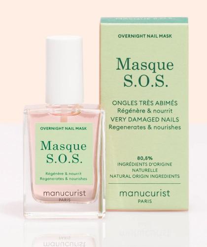 Manucurist S.O.S. Nail mask Intense nail care treatment Green l'Officina Paris natural cosmetics