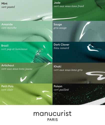 Vernis vert Manucurist GREEN Khaki gris l'Officina Paris