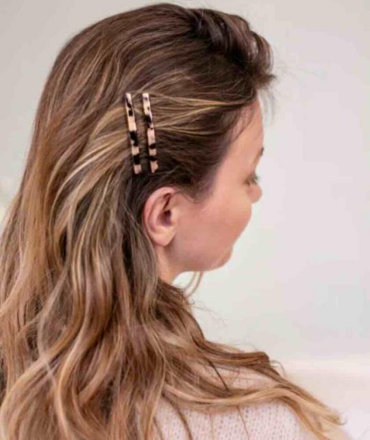 2 épingles à Cheveux Acrylique Pour Volume - Peigne à Insérer, Effet Moelleux - Taille 10,2x6,5 Cm (beige)