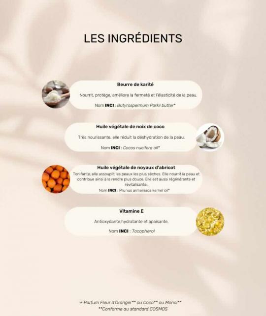 Whipped cream Shea Butter & Coconut organic body care Les Essentiels l'Officina Paris