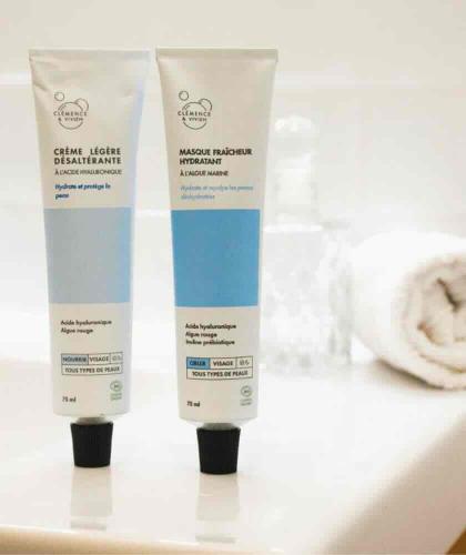 Feuchtigkeitsspendende Maske Naturkosmetik Rotalge & Präbiotika Clémence & Vivien l'Officina Paris