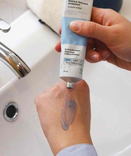Feuchtigkeitsspendende Maske Naturkosmetik Rotalge & Präbiotika Clémence & Vivien l'Officina Paris