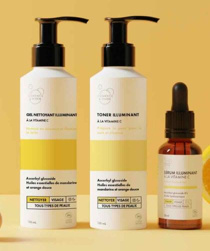 Illuminating Cleansing Gel Vitamin C organic skincare Clémence & Vivien brightening
