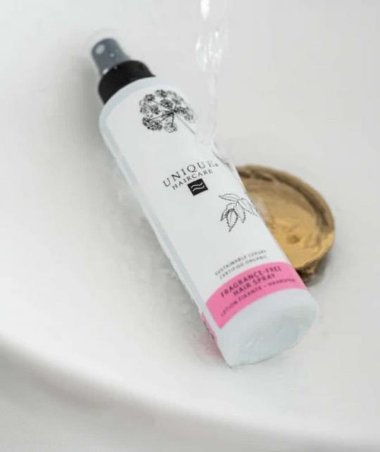 Fragrance Free Hairspray UNIQUE Haircare organic cosmetics
