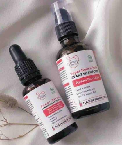 Clémence & Vivien Cheveux bio Super bain d'huile avant shampoing
