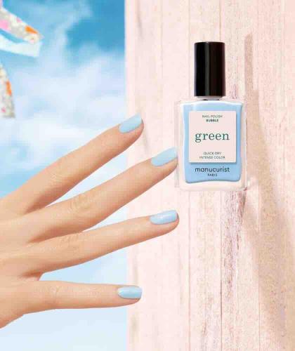 Nail Polish light blue GREEN Manucurist Bubble pastel l'Officina Paris