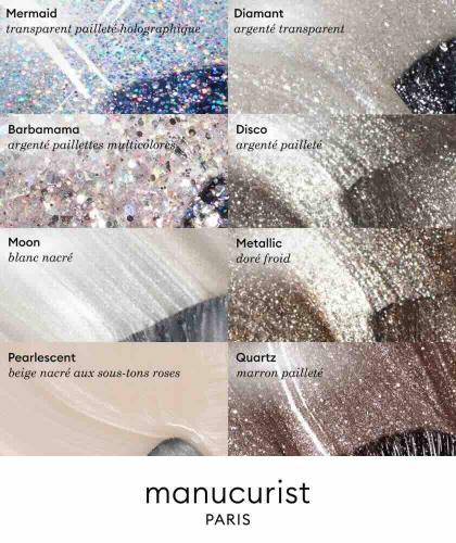 Nagellack GREEN Manucurist Mermaid transparent holografisch Schimmer Pailletten