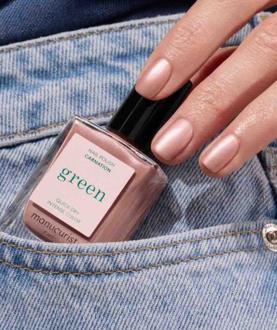 Carnation Vernis GREEN Manucurist beige rosé nacré l'Officina Paris