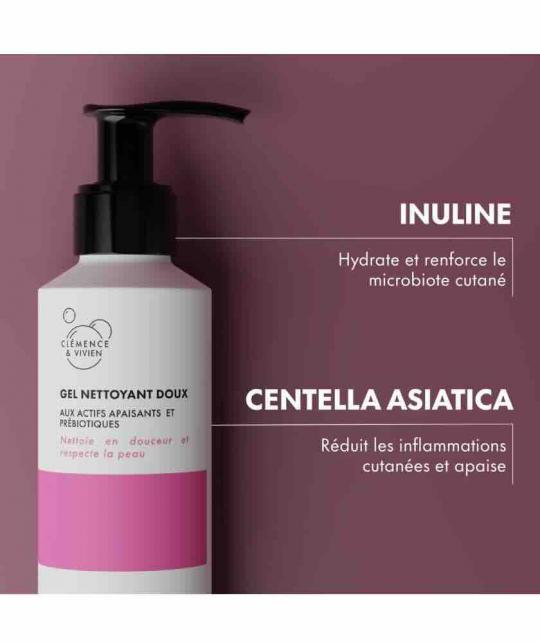 Mildes Reinigungsgel mit Centella Asiatica, Aloe Vera und präbiotischem Inulin – Clémence & Vivien Naturkosmetik