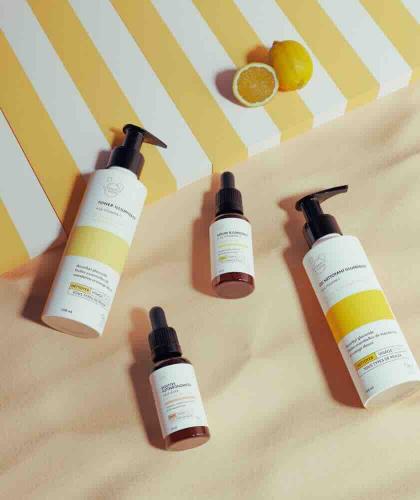 Gesichstpflegeroutine im Sommer Aufhellendes Gesichtsserum Vitamin C Glow Serum Clémence & Vivien Naturkosmetik