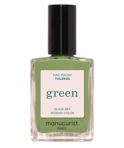 Flakon des Tuileries GREEN™ Manucurist Nagellacks in Olivgrün, schicke Maniküre Paris