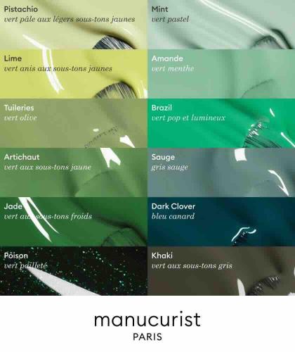 GREEN™ Manucurist Nagellackpalette in Grün, natürliche und elegante Farbtöne für eine schicke Maniküre