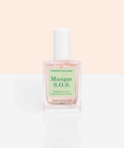 Manucurist S.O.S. Nagelmaske für beschädigte Nägel, nährende und reparierende Nachtpflege, hergestellt in Frankreich