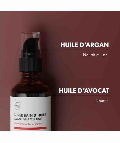 Ingrédients naturels du Super Bain d’Huile Clémence & Vivien – huiles d’argan et d’avocat nourrissantes L’Officina Paris
