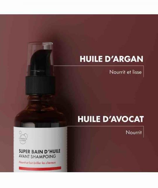 Ingrédients naturels du Super Bain d’Huile Clémence & Vivien – huiles d’argan et d’avocat nourrissantes L’Officina Paris