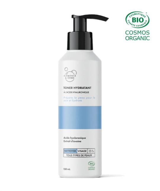 Clémence & Vivien feuchtigkeitsspendender Gesichtstoner – 100% natürlich, Hyaluronsäure und Haferextrakt, Naturkosmetik